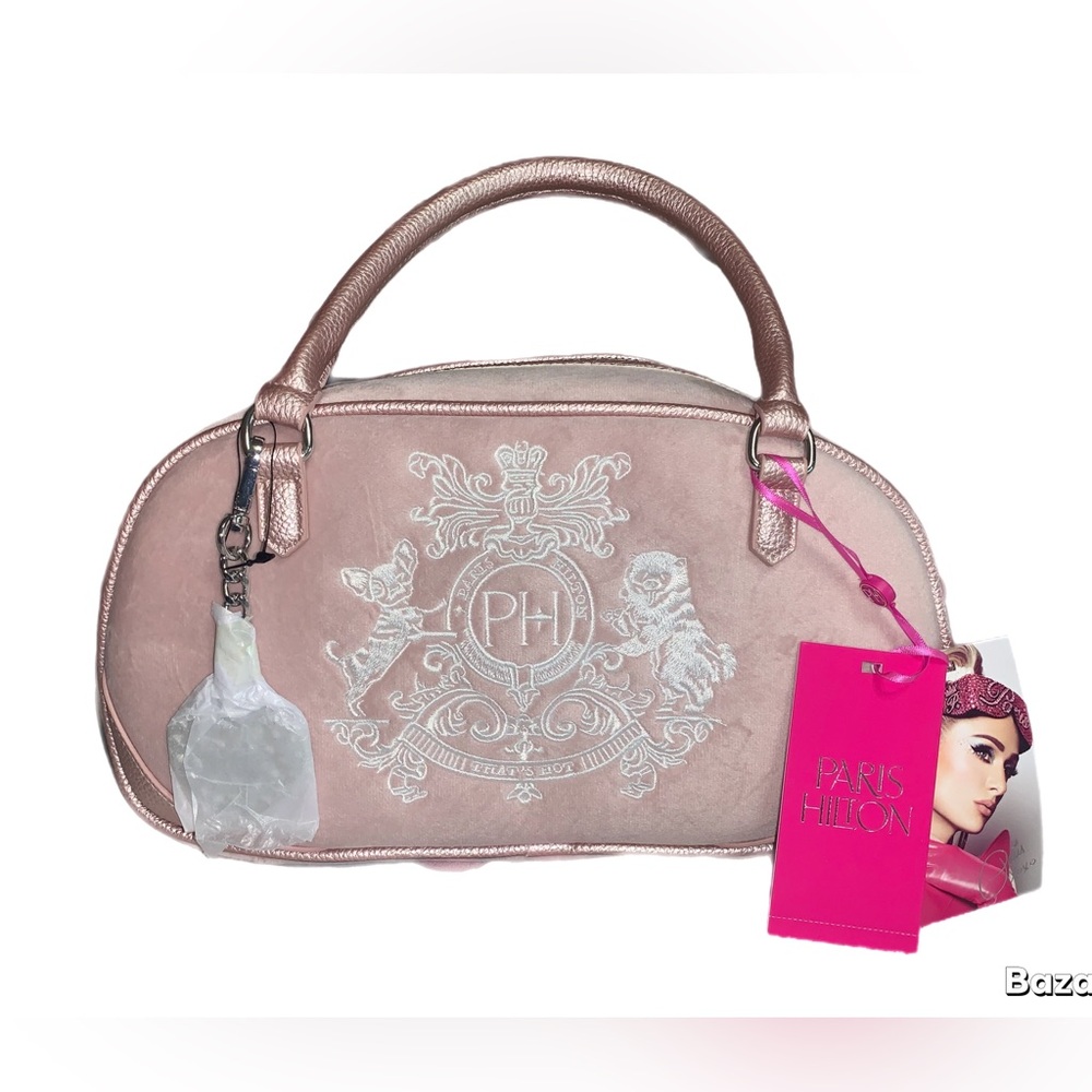 Paris Hilton Dusty Blush Bowler Shoulder Bag Crossbody Baby Pink Juicy Couture